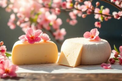 quesos de japon sakura decorado con hojas de cereza tipos de quesos del mundo
